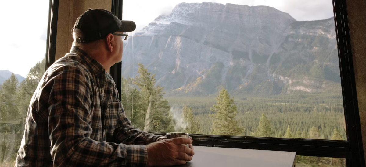 A WINDOW TO BANFF, ALBERTA, CANADA