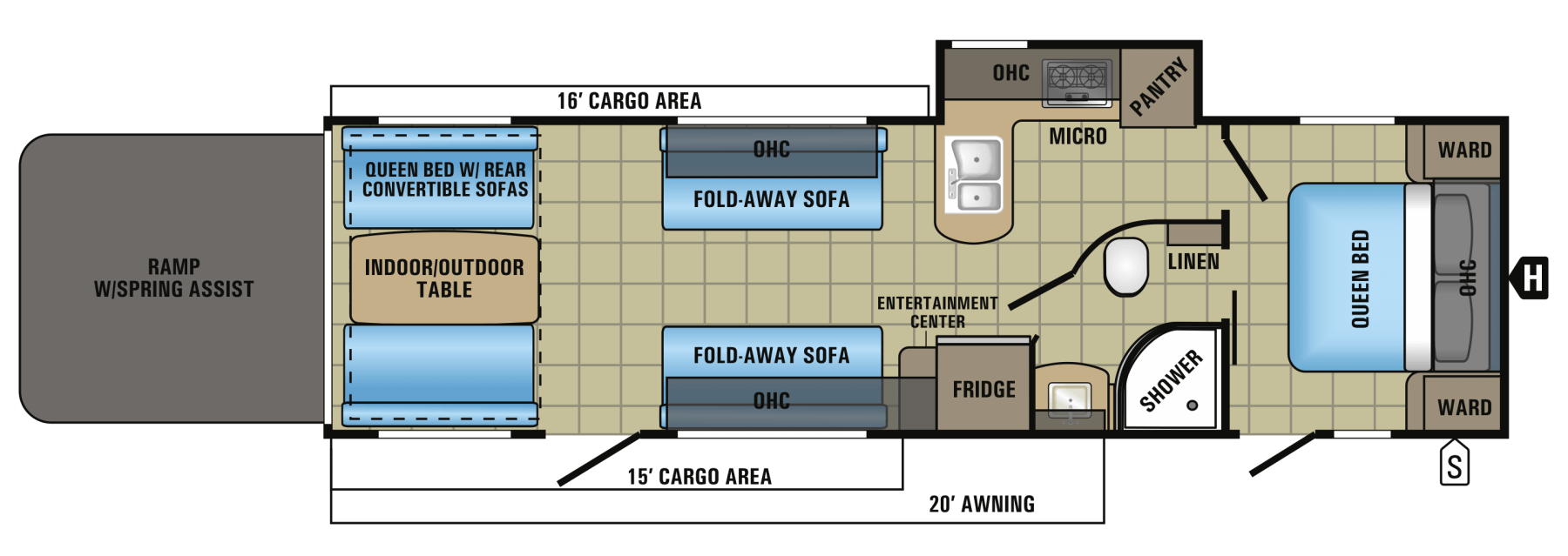 2017 Octane Toy Hauler Floorplans