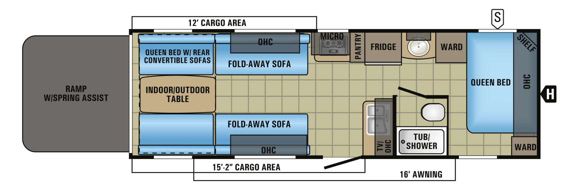 2017 Octane Toy Hauler Floorplans