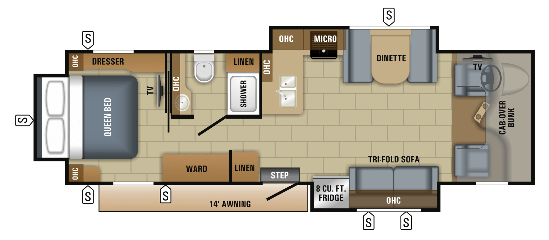 2018 Greyhawk Class C Motorhomes Floorplans