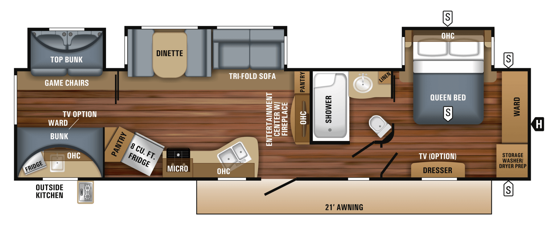 2018 Eagle Travel Trailer Floorplans