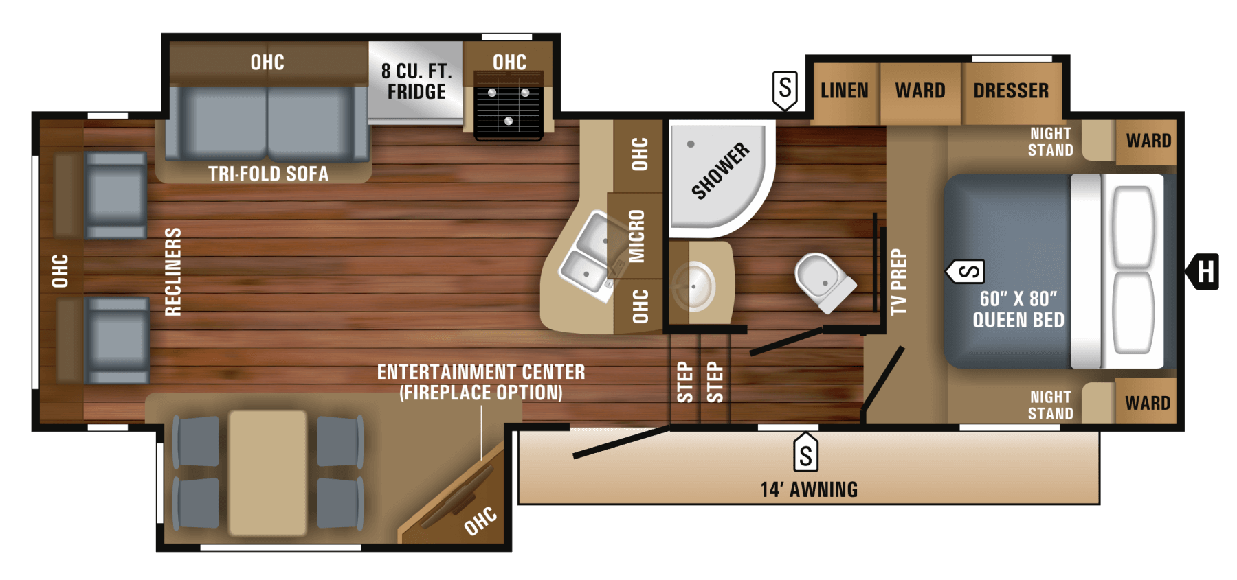 2018 Eagle Ht Fifth Wheel Floorplans