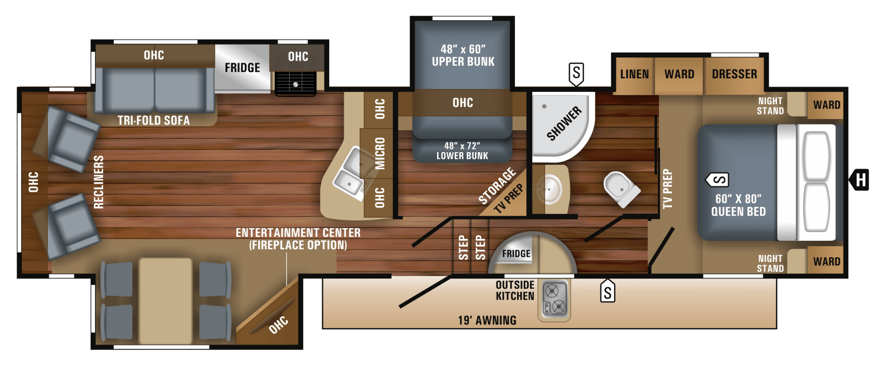 2018 Eagle Ht Fifth Wheel Floorplans