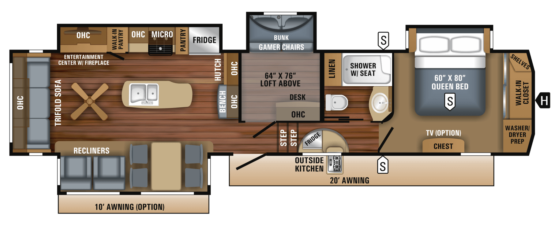 2018 Eagle Fifth Wheel Floorplans