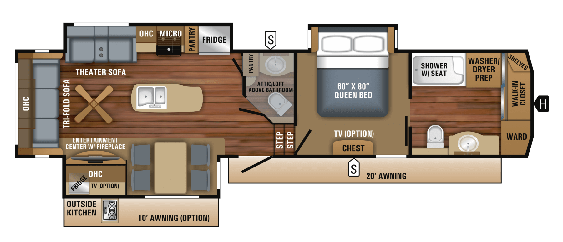 2018 Eagle Fifth Wheel Floorplans