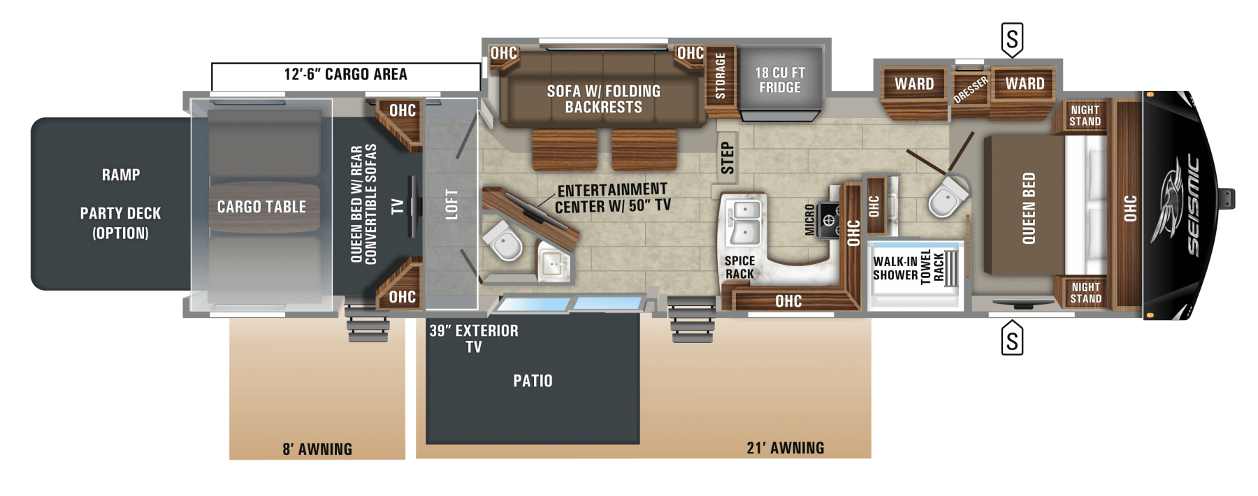 Seismic Toy Haulers Floorplans