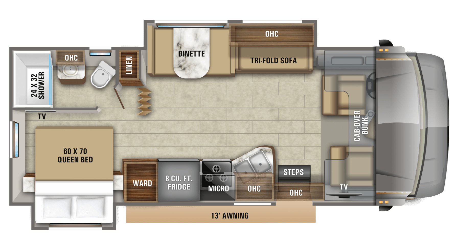 2020 Greyhawk Class C Motorhomes | Floorplans