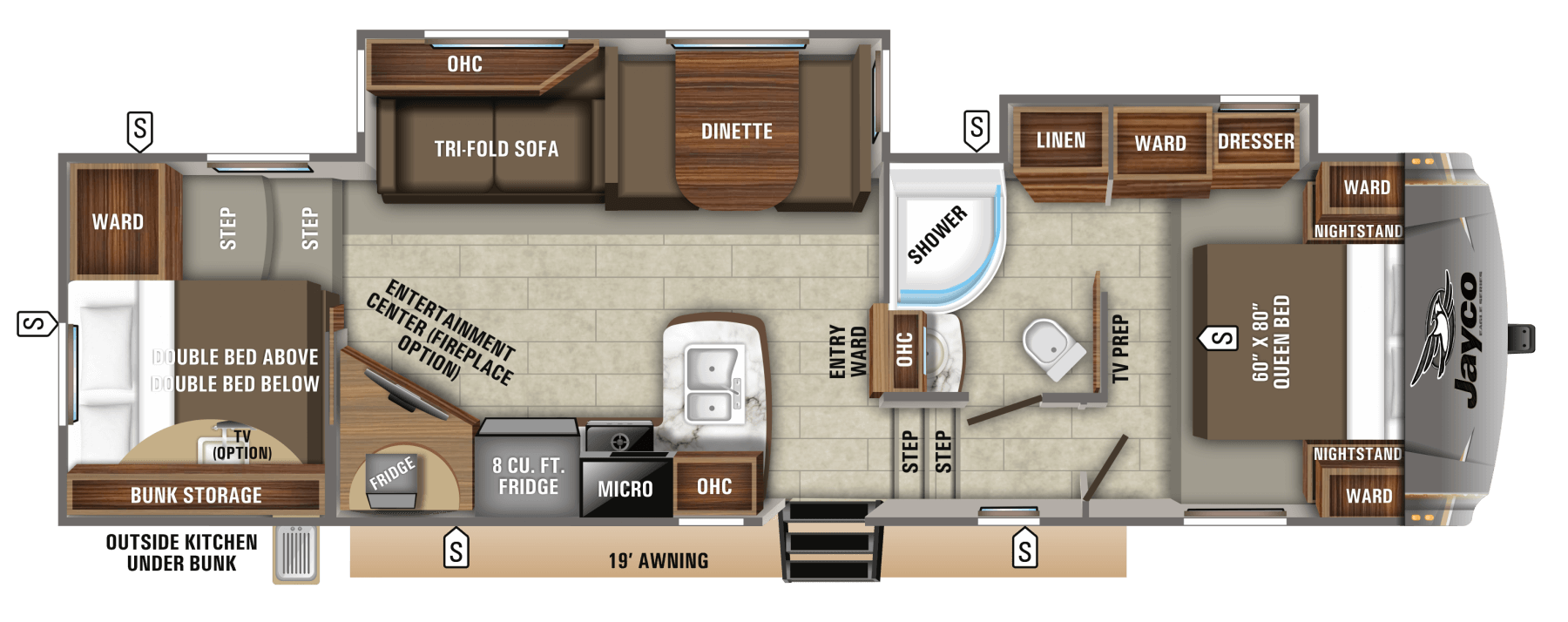 Jayco Eagle Bunkhouse Fifth Wheel Floor Plans / Jayco