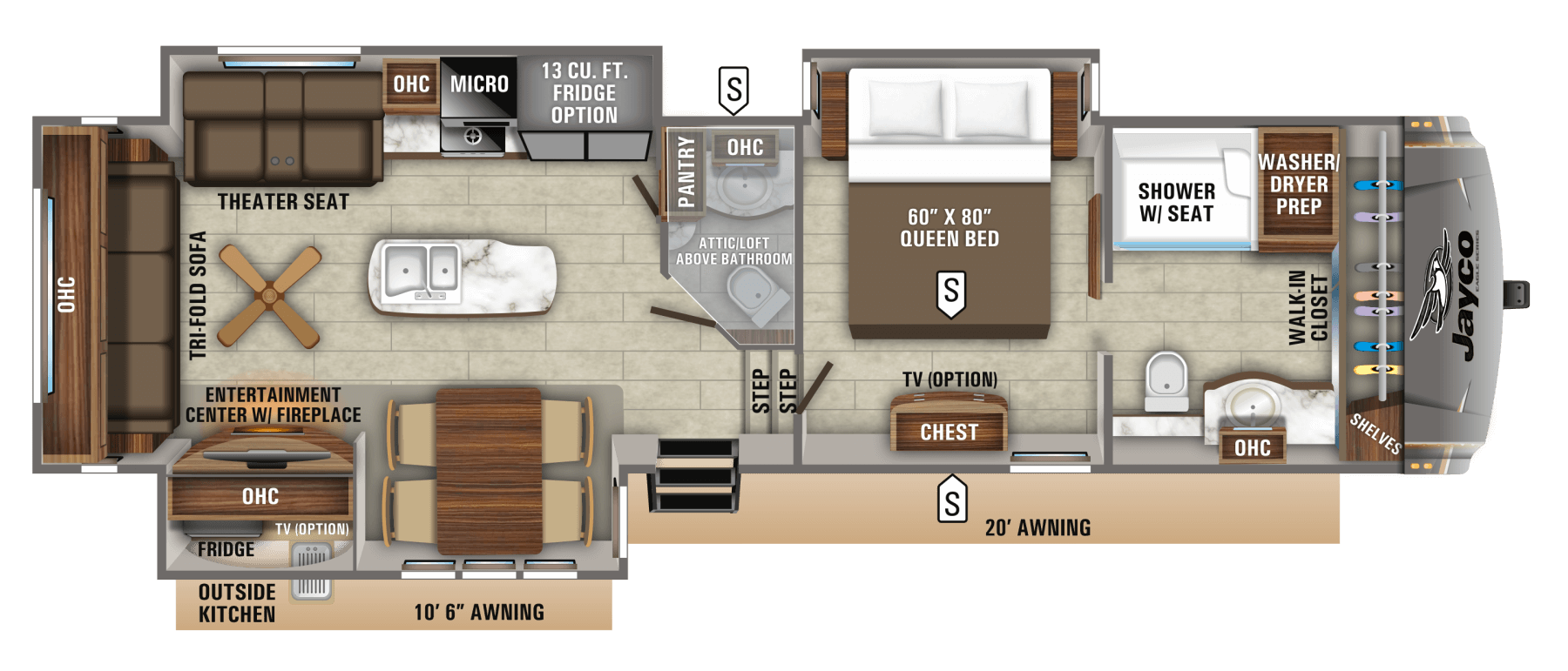 Jayco Eagle Series 5th Wheel Floor Plans