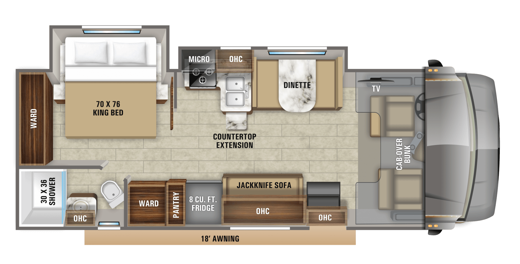 2020 Greyhawk Class C Motorhomes Floorplans