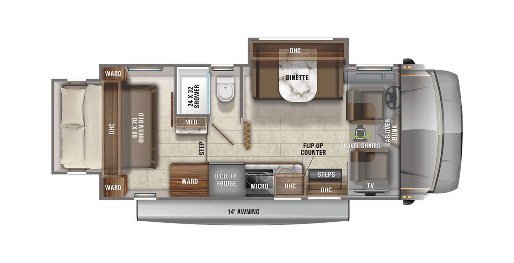 2021 Melbourne Small Sel Class C Rv Floorplans