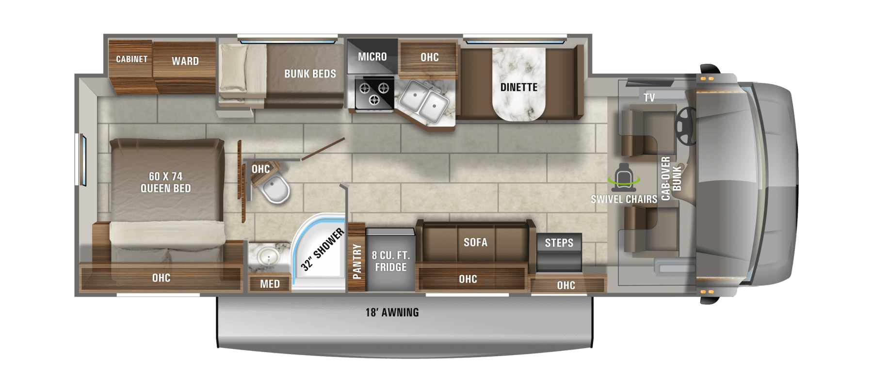 2021 Redhawk Class C Rv Floorplans