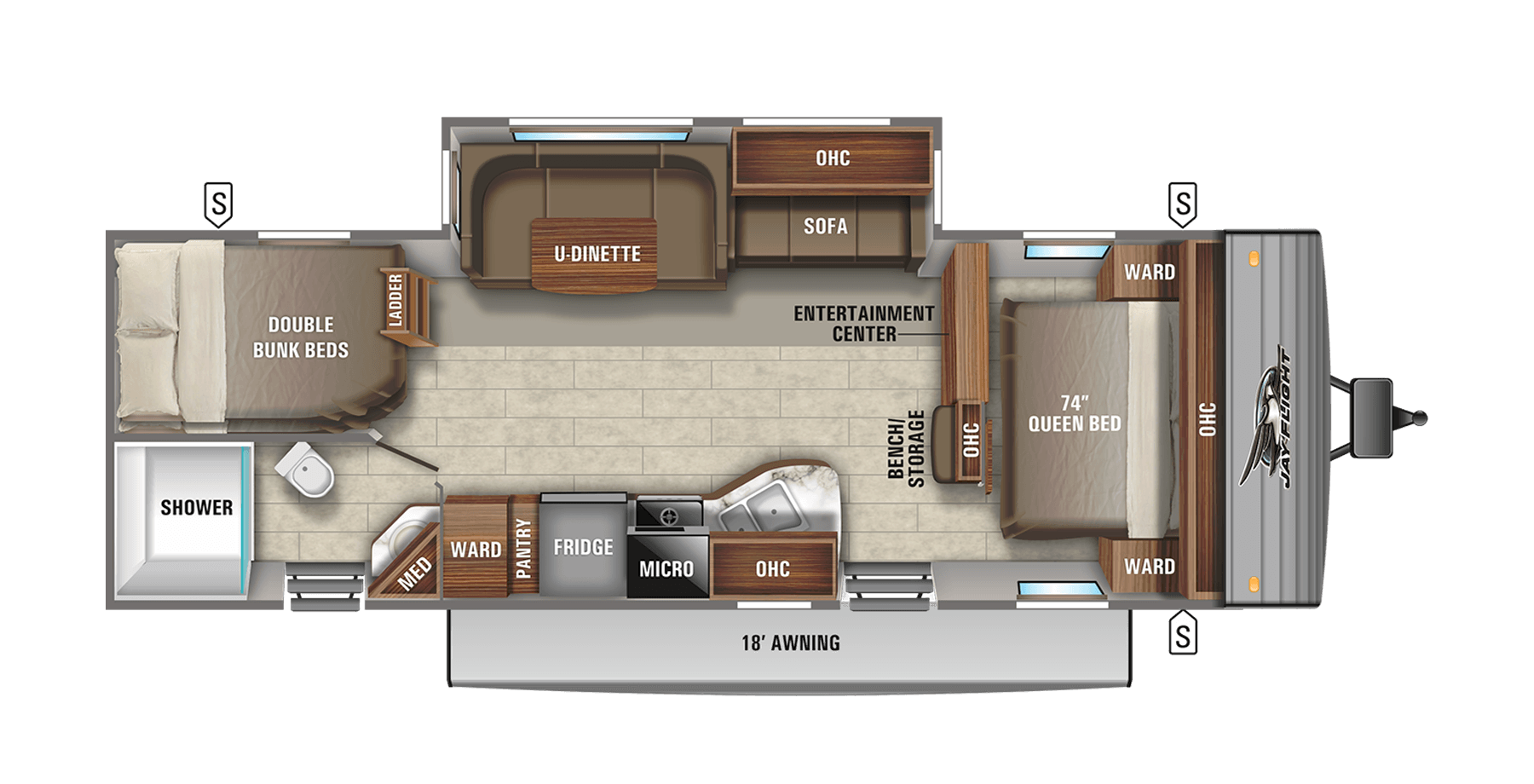 Rv Floor Plans With Bunk Beds