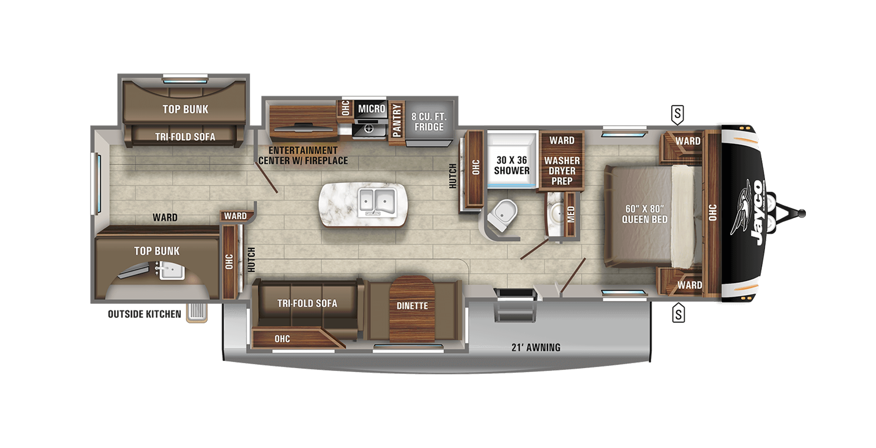 2021 Eagle HT Travel Trailers - 312BHOK | Jayco, Inc