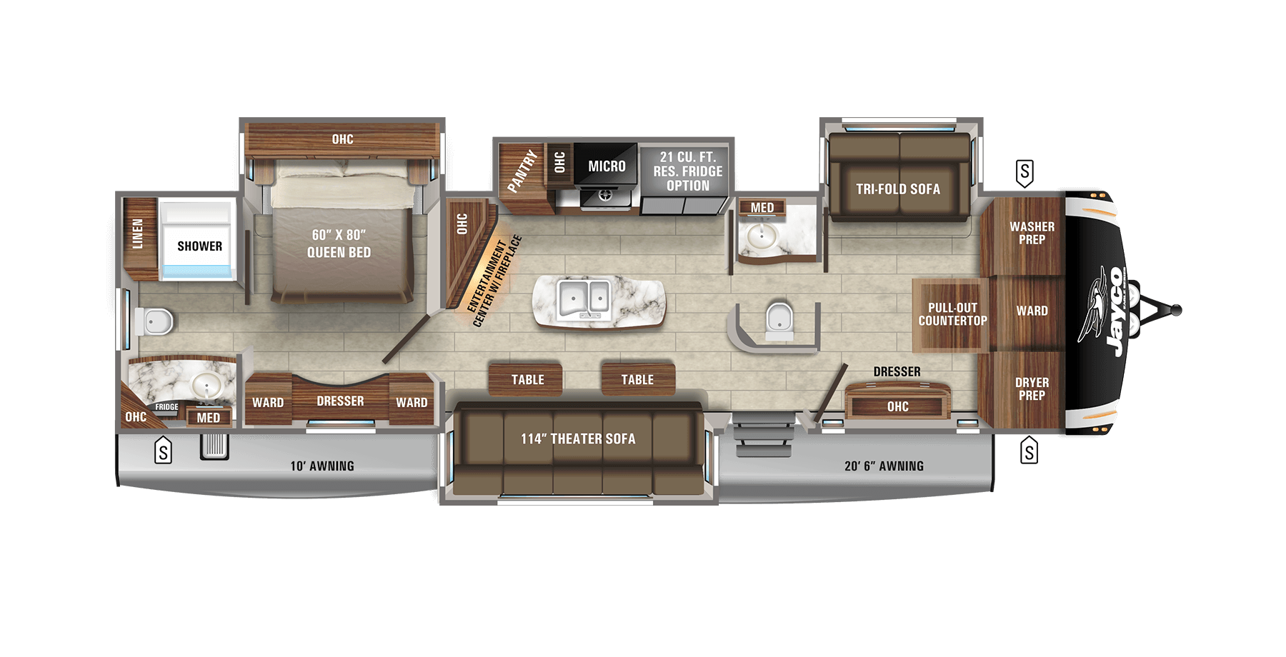 Jayco travel trailer with sales washer and dryer