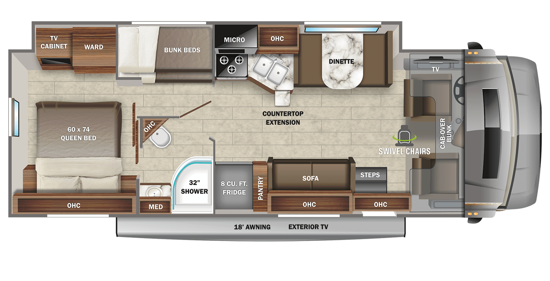 2022 Greyhawk Prestige - Luxury Class C RV | Jayco, Inc | Floorplans