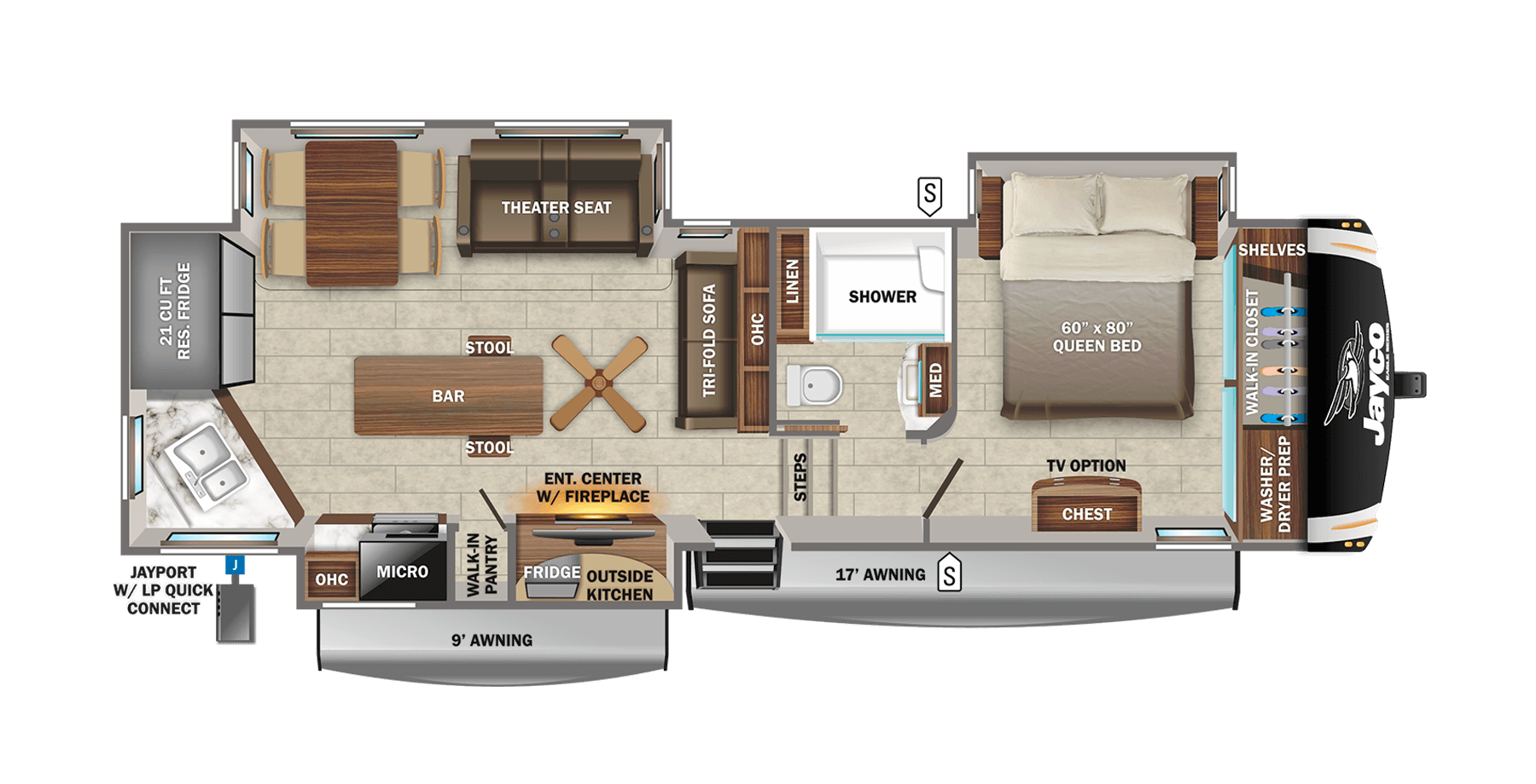 floor plans for jayco 5th wheels