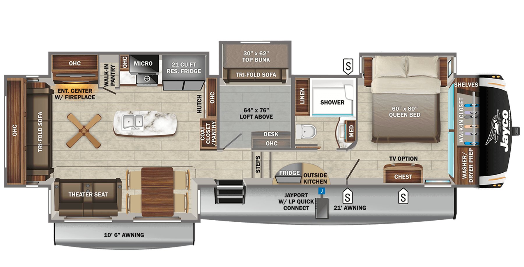 2022 Eagle Fifth Wheel Jayco Inc Floorplans