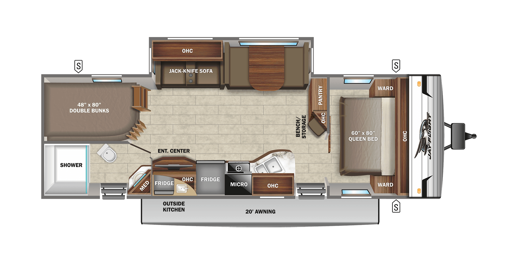 20' travel trailer floor plans