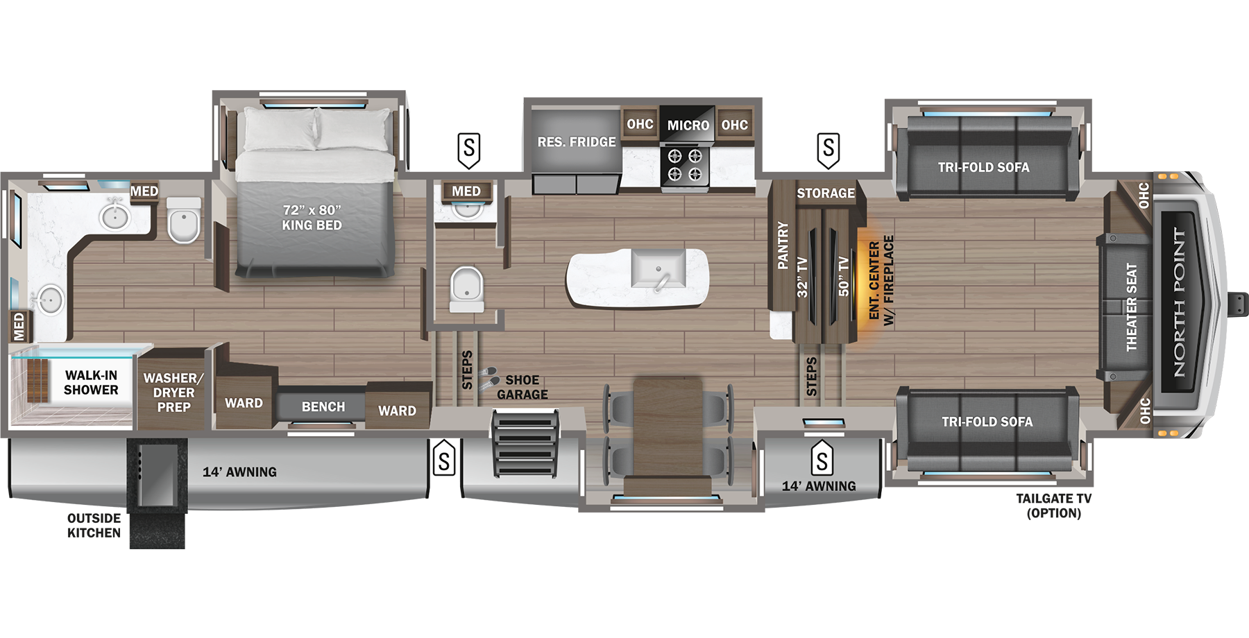 2023 North Point Fifth Wheel - 382FLRB | Jayco, Inc