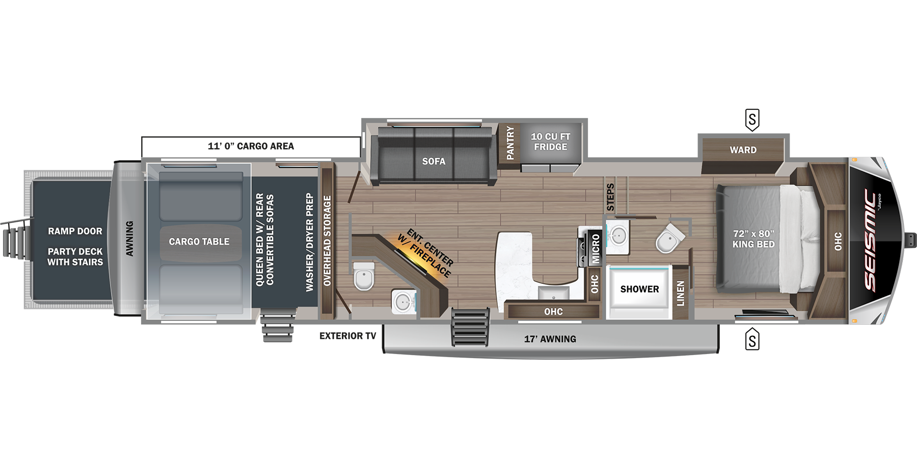 2023 Seismic Toy Hauler 359 Jayco Inc