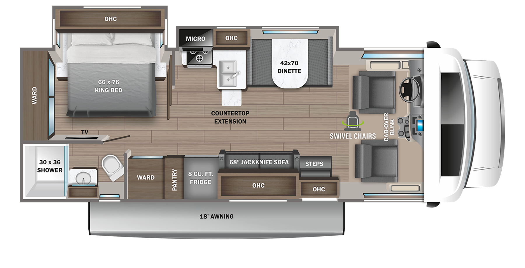 2023 Greyhawk Class C Rv Versatile Floorplans Jayco Inc