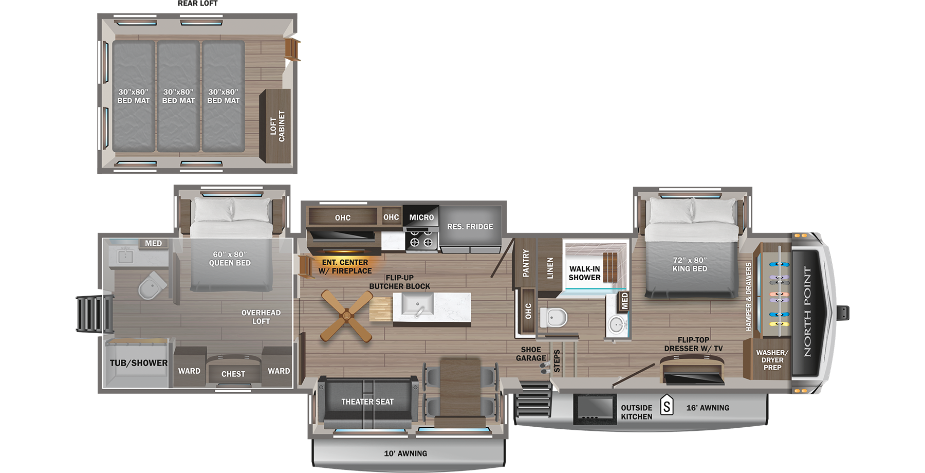 2024 North Point Fifth Wheel 390CKDS Jayco, Inc
