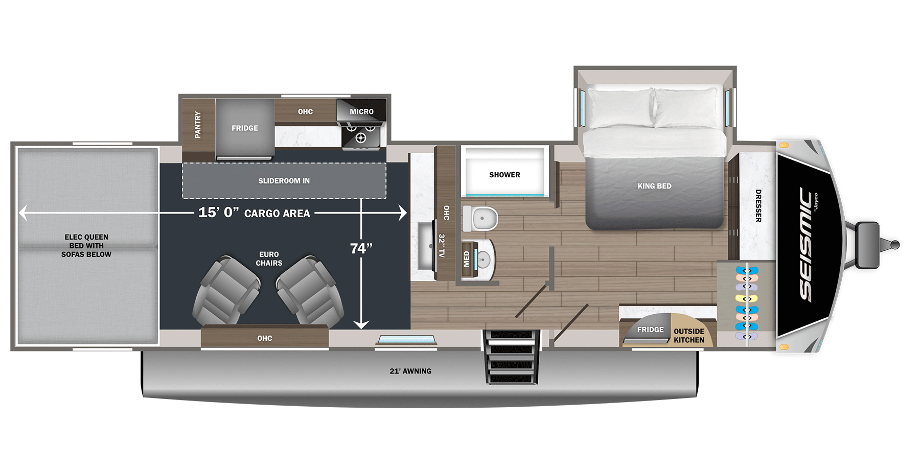 Seismic Travel Trailer Toy Hauler