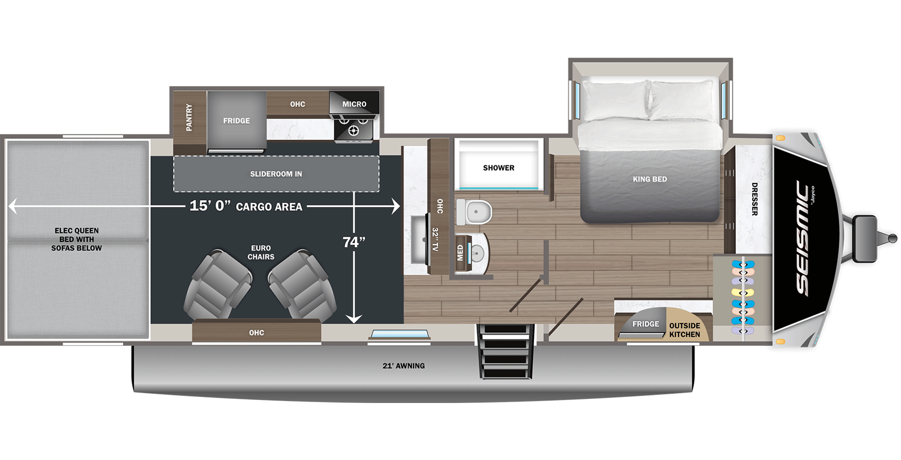 Seismic Travel Trailer Toy Hauler