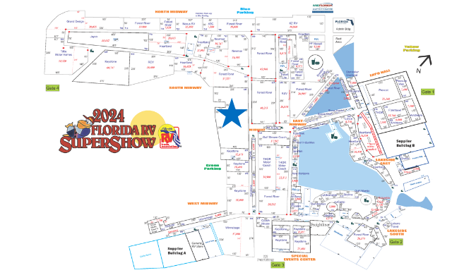 Map of 2024 Florida RV SuperShow